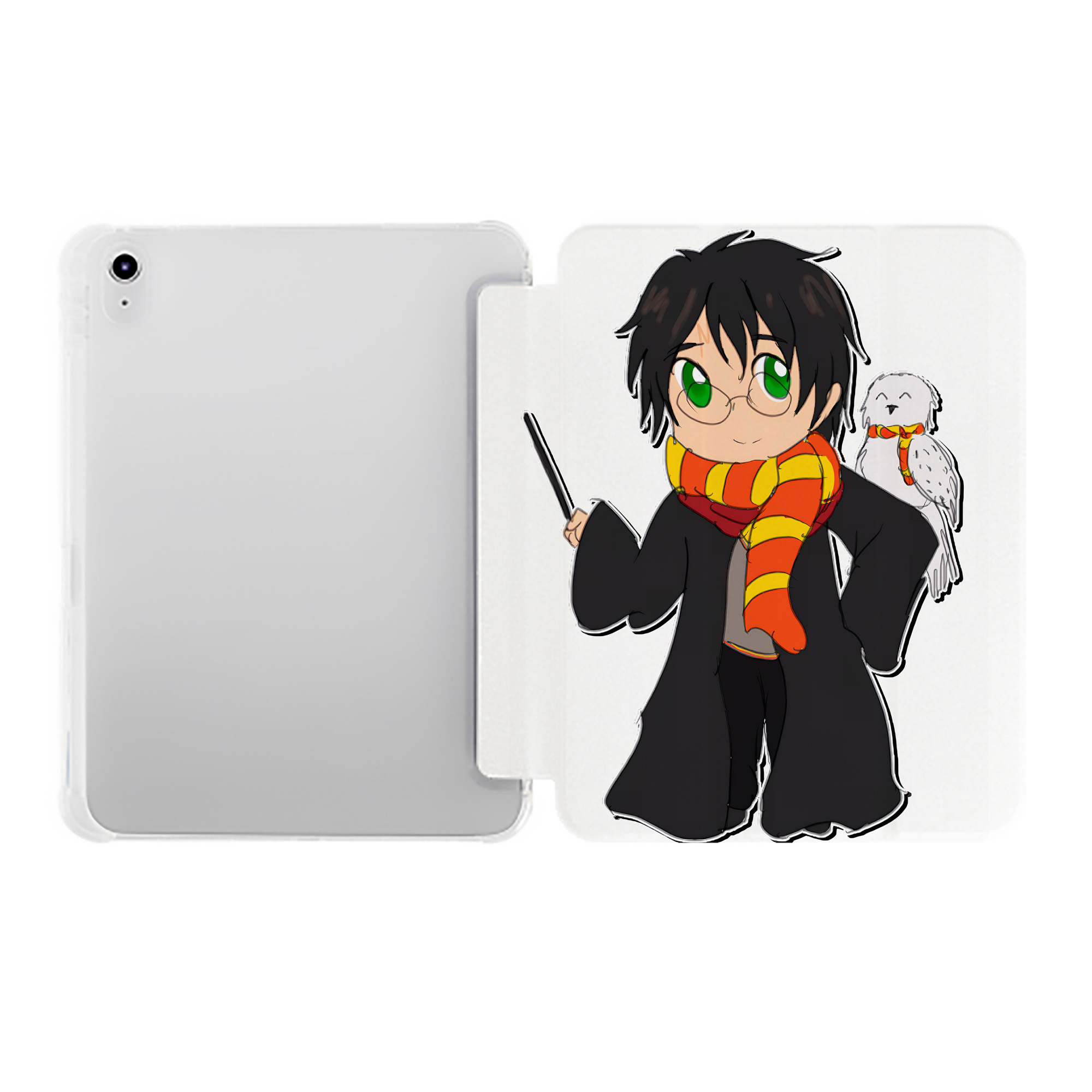 （画像用） Harry Potter ハリー・ポッターシリーズ IPad ケース ペン収納付き 三つ折りスタンド PUレザー×シリコン 対応機種9.5/10.5/10.9インチ